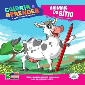 Colorir-e-aprender-bilingue---animais-do-sitio